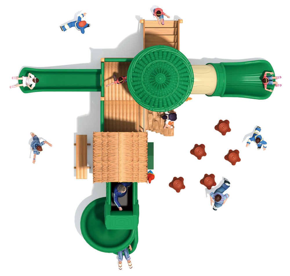 Aire de jeux en bois Bamboo Garden Landscape Park Series HD-MZY007-21390